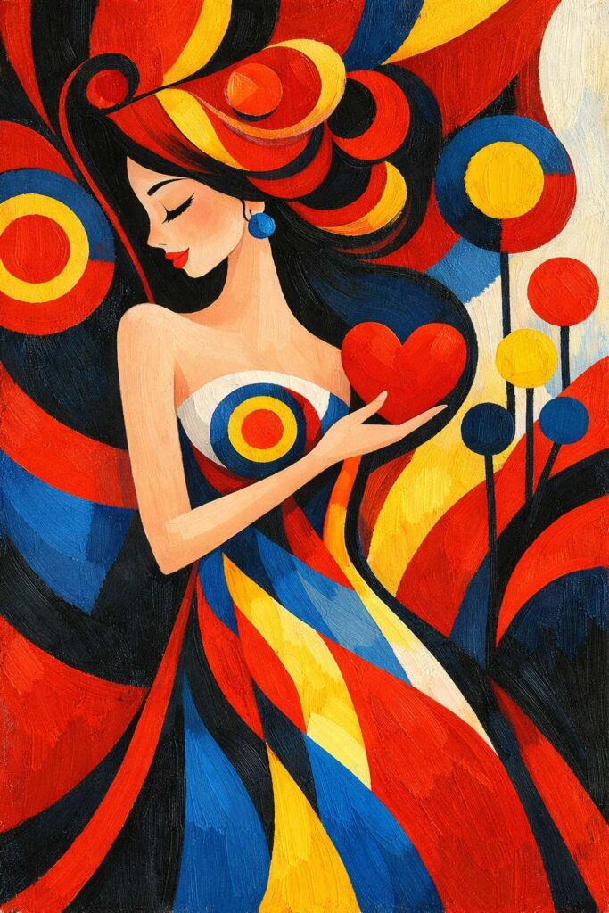 Картина с акрил "Цветовете в мен"